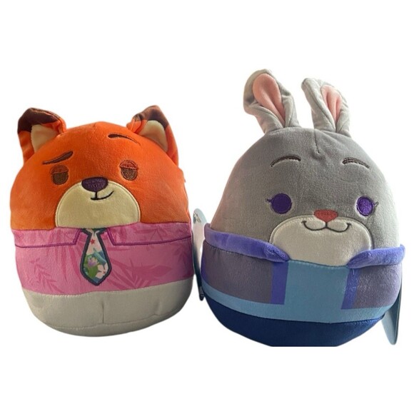 Squishmallows Lot of 2 Disney Zootopia 2 Judy Hopps & Nick Wilde Size 6" Plush - Picture 1 of 7